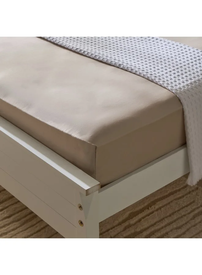 Home Box Opulent Luxe Solid Cotton King Fitted Sheet 180 x 200 x 40 cm