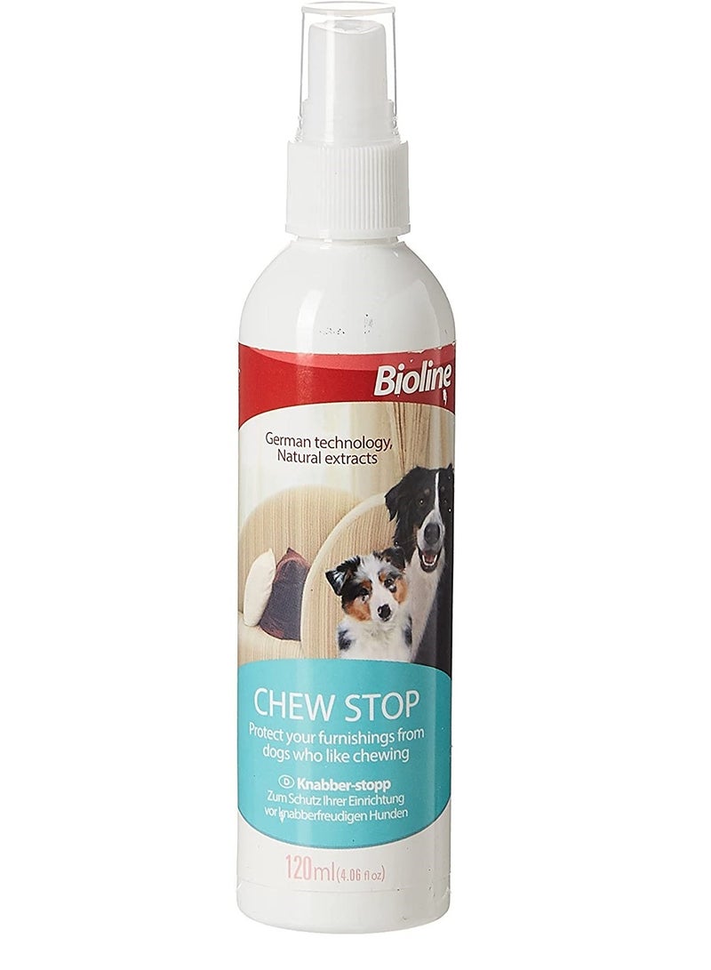 Bioline Chew Stop Dog Spray Natural Extracts 120 ml - Image 1