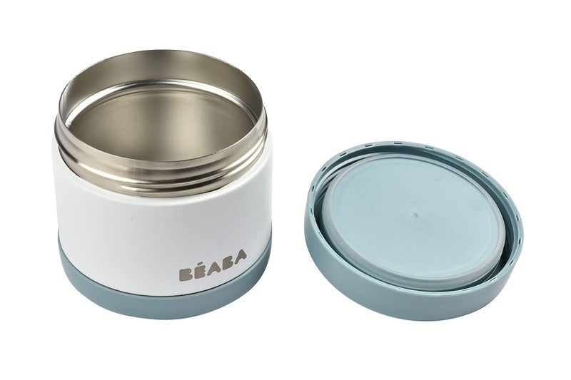 BEABA Stainless Steel Insulated Food Jar 16 oz, Kids Thermos, Lunch Containers, Leakproof, Wide Opening, Suitable for Hot and Cold Foods (Cloud) - Image 3