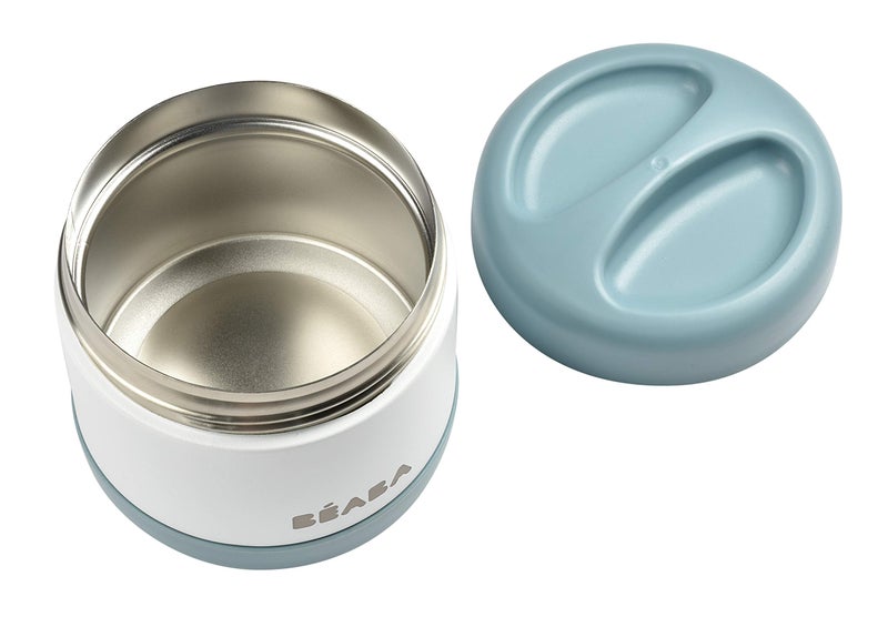 BEABA Stainless Steel Insulated Food Jar 16 oz, Kids Thermos, Lunch Containers, Leakproof, Wide Opening, Suitable for Hot and Cold Foods (Cloud) - Image 2