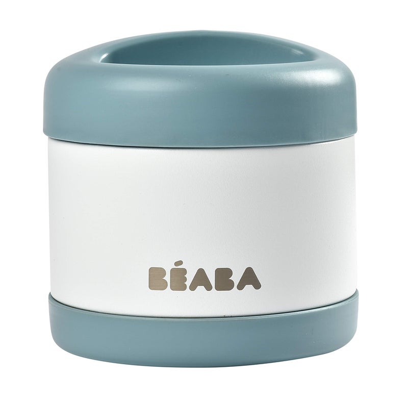 BEABA Stainless Steel Insulated Food Jar 16 oz, Kids Thermos, Lunch Containers, Leakproof, Wide Opening, Suitable for Hot and Cold Foods (Cloud) - Image 1