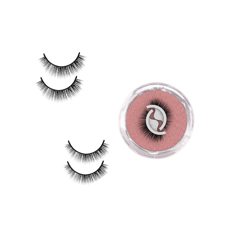 SOLARAE Reusable Self-Adhesive Eyelashes No Eyeliner or Glue Needed, False Lashes Stable and Easy to Put On, Natural Look and Waterproof Fake Eyelashes, Perfect Gift for Women (2-Pairs) - Image 1