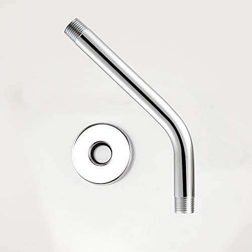 Purelux Shower Arm 8 Inches Universal Replacement Made of Stainless Steel, Chrome Finish Flange Included - Image 5