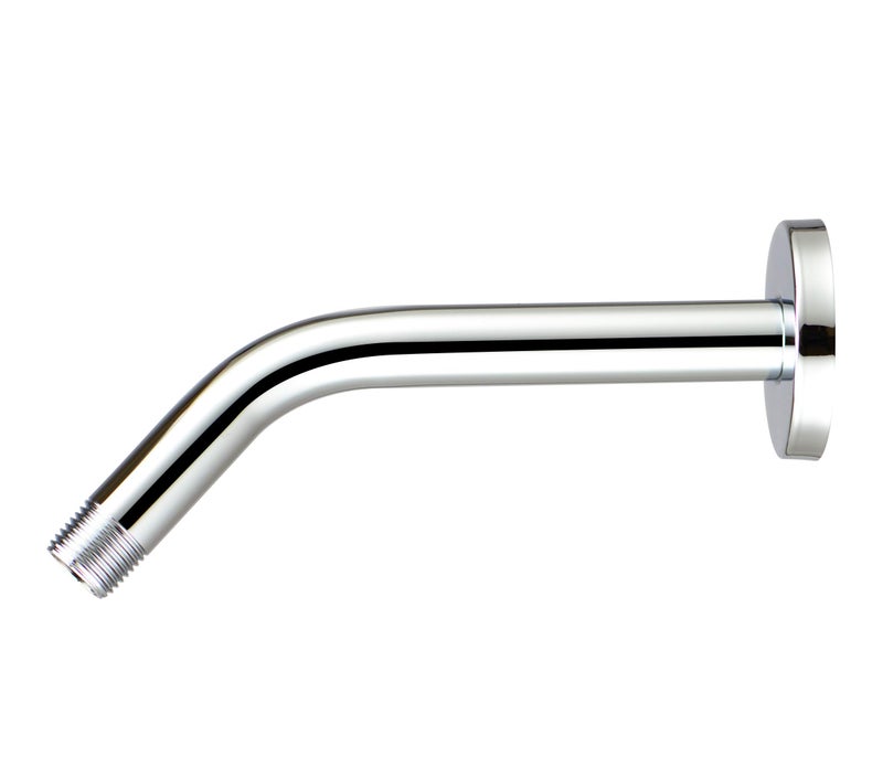 Purelux Shower Arm 8 Inches Universal Replacement Made of Stainless Steel, Chrome Finish Flange Included - Image 2
