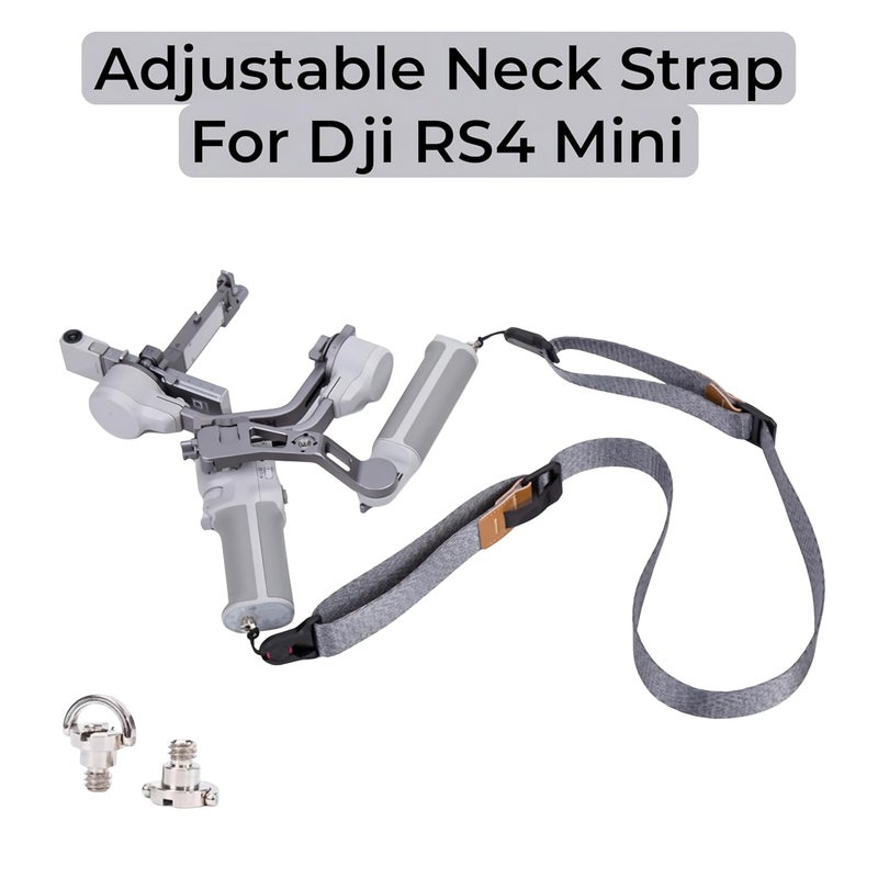 GetZget Neck Strap Lanyard Compatible with DJI RS 4 Mini Gimbal stabilizer & DSLR Camera Adjustable Strap with 1/4th Screw Accessories - Image 2