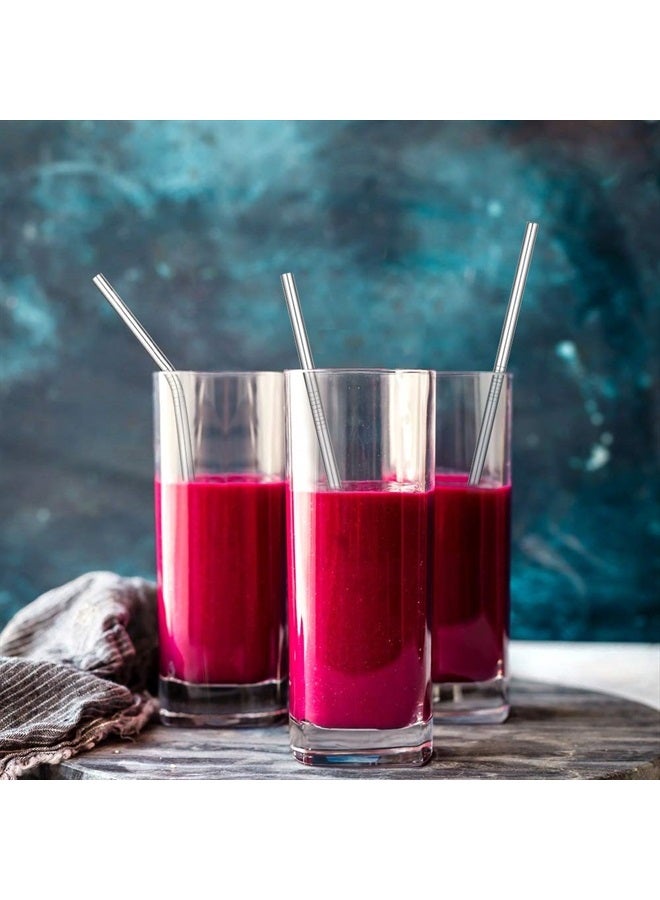 Hiware 12-Pack Reusable Stainless Steel Metal Straws with Case - Long Drinking Straws for 30 oz and 20 oz Tumblers Yeti Dishwasher Safe - 2 Cleaning Brushes Included - Image 5