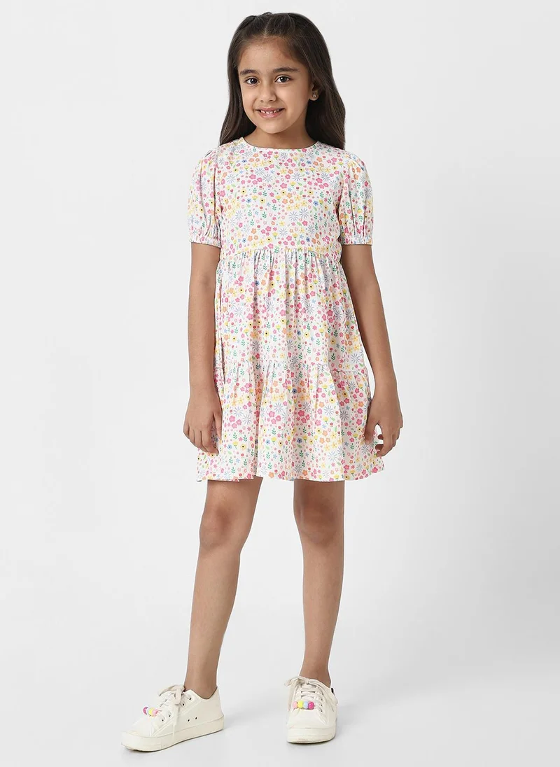 Nautinati Floral Tiered Dress