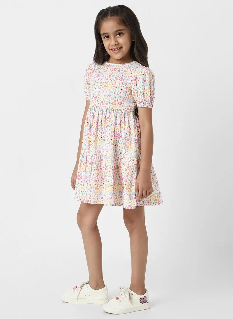 Nautinati Floral Tiered Dress