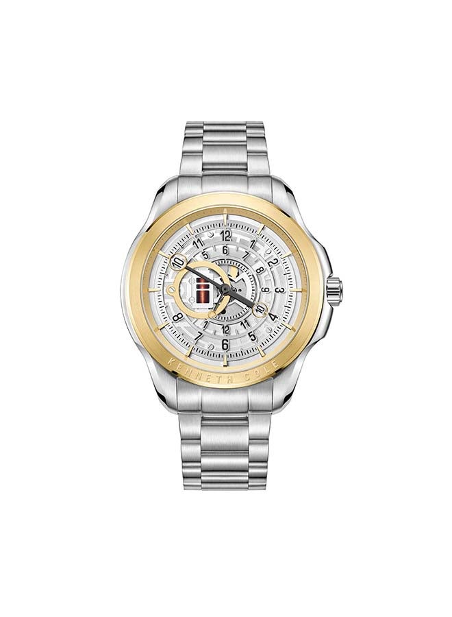 Kenneth Cole New York ساعة أنالوج كوارتز فضية بقطر 44 مم للرجال كلاسيكية عصرية - Image 1