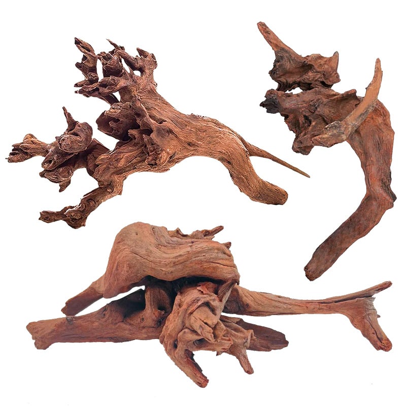 WDEFUN Natural Driftwood Aquarium Decor, 7-11 Inch Large Pieces for Fish Tank, Reptile Accessories, 3-Pack - Image 1