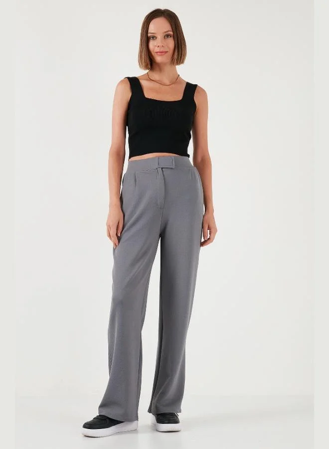 Lela Lela Regular Fit High Waist Wide Leg Trousers Women's Pants 5861279