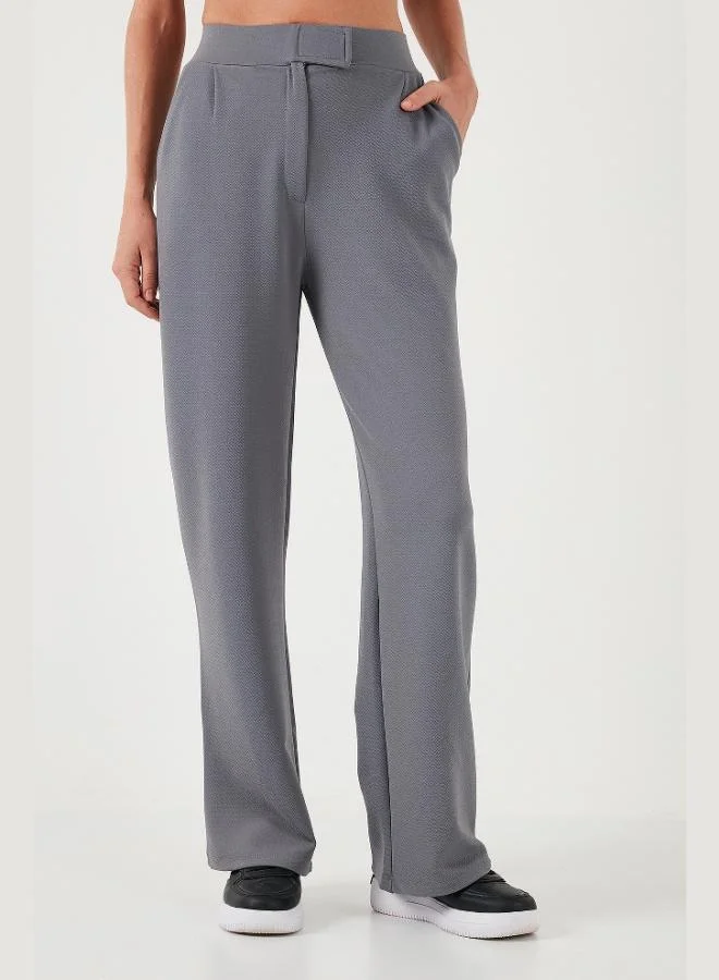 Lela Lela Regular Fit High Waist Wide Leg Trousers Women's Pants 5861279