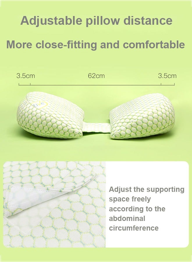 6-in-1 Pregnancy Pillow for Sleeping, Maternity Body Pillow for Pregnant Women - J Shaped, Detachable  Adjustable Cover, Support for Belly, Back, Hips  Legs Pain Relief - Image 5