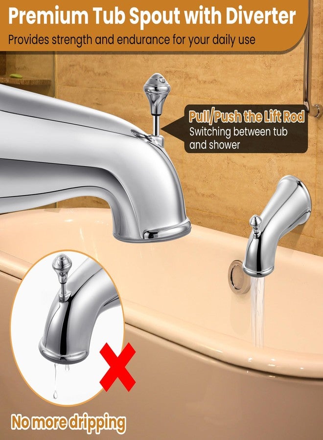 Dreyoo صنبور حوض استحمام Dreyoo (مناسب عالميًا لأنابيب النحاس بقياس 1/2 بوصة، و1/2 بوصة، و3/4 بوصة)، مع محولات ومفتاح سداسي (كروم، كلاسيكي) - Image 4