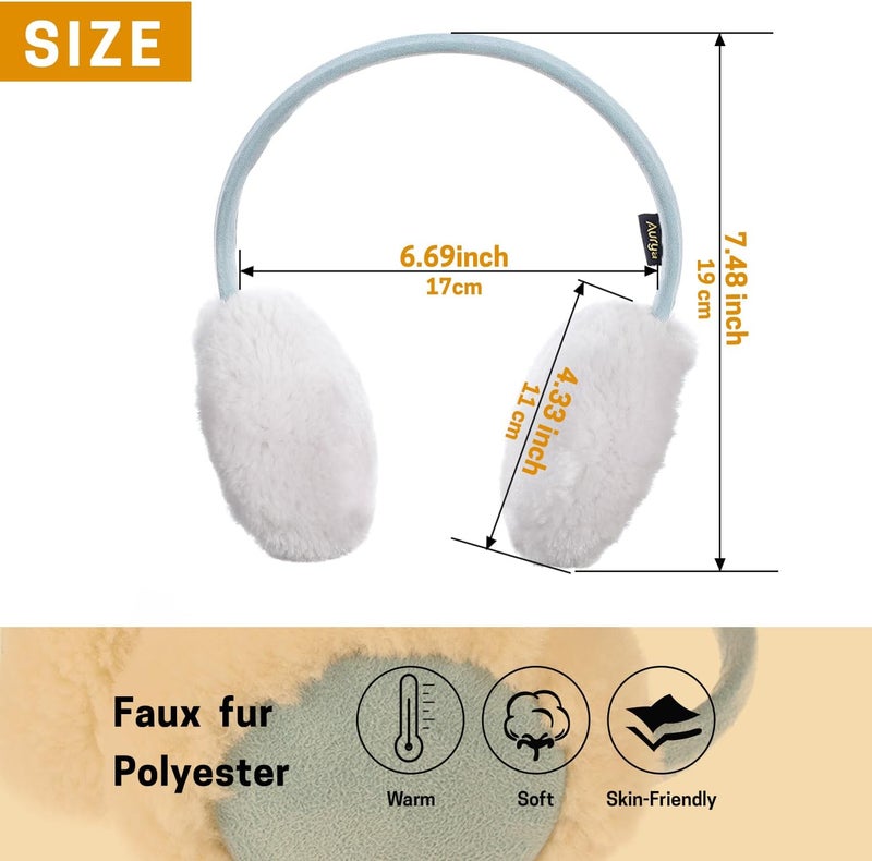 Aurya Kids Classic Ear Warmers/Earmuffs-Winter Faux Fur Warm Ear Muffs for Boys and Girls - Image 3