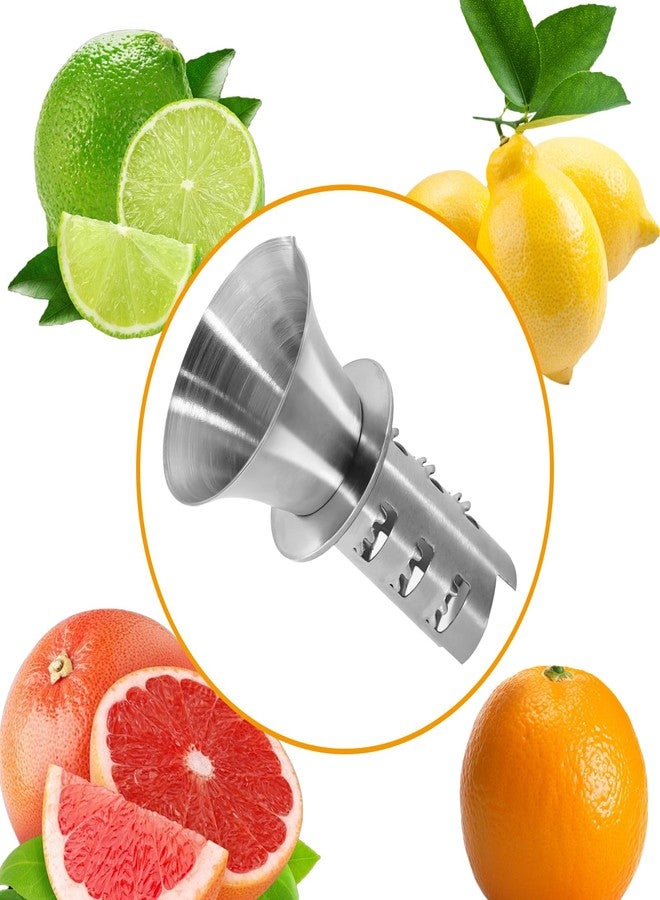 eispap 2Pcs 18/8 Stainless Steel Manual Lemon Juicer Squeezer, Easy Squeeze Small Hand Juicer and Reamer, Hand Citrus Juicer and Lemon Pourer, Screw Limes squeezer, Dishwasher Safe (2) - Image 4