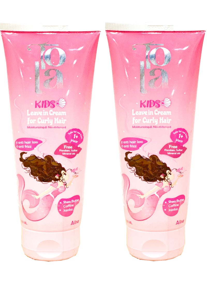 Tola - Tola Kids Leave In Cream For Curly Hair 240 Ml 2 Pcs - Image 1