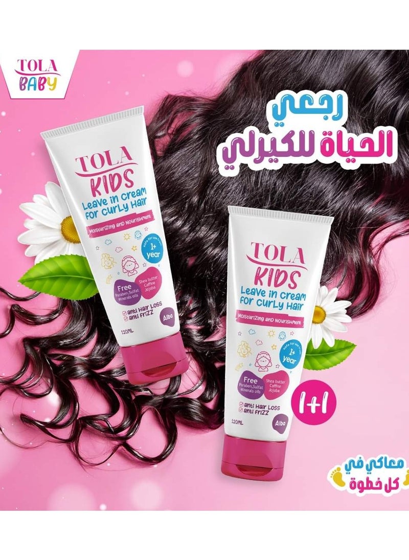 Tola - Tola Kids Leave In Cream For Curly Hair 240 Ml 2 Pcs - Image 1