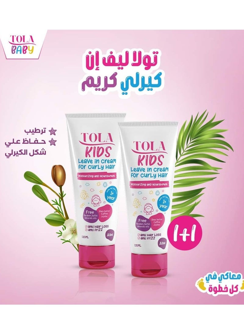 Tola - Tola Kids Leave In Cream For Curly Hair 240 Ml 2 Pcs - Image 1