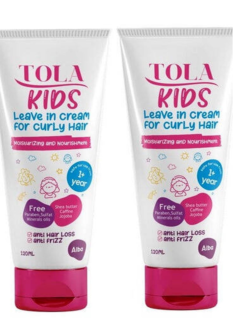 Tola - Tola Kids Leave In Cream For Curly Hair 240 Ml 2 Pcs - Image 1