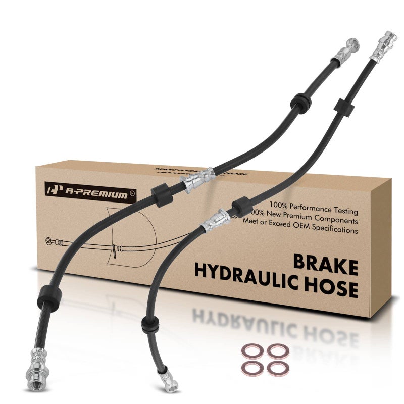 A-Premium APremium Front Side Brake Hydraulic Hose Compatible with Mitsubishi Models Lancer 20072016 Outlander 20122016 Outlander Sport 20142016 RVR 20112014 Replace 4650A529Pack of 2 - Image 2