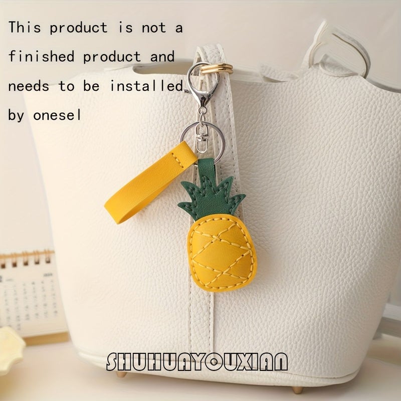 Pineapple DIY Wallet Making Kit Self Sewn Bag Pendant Keychain With Tools - Image 3