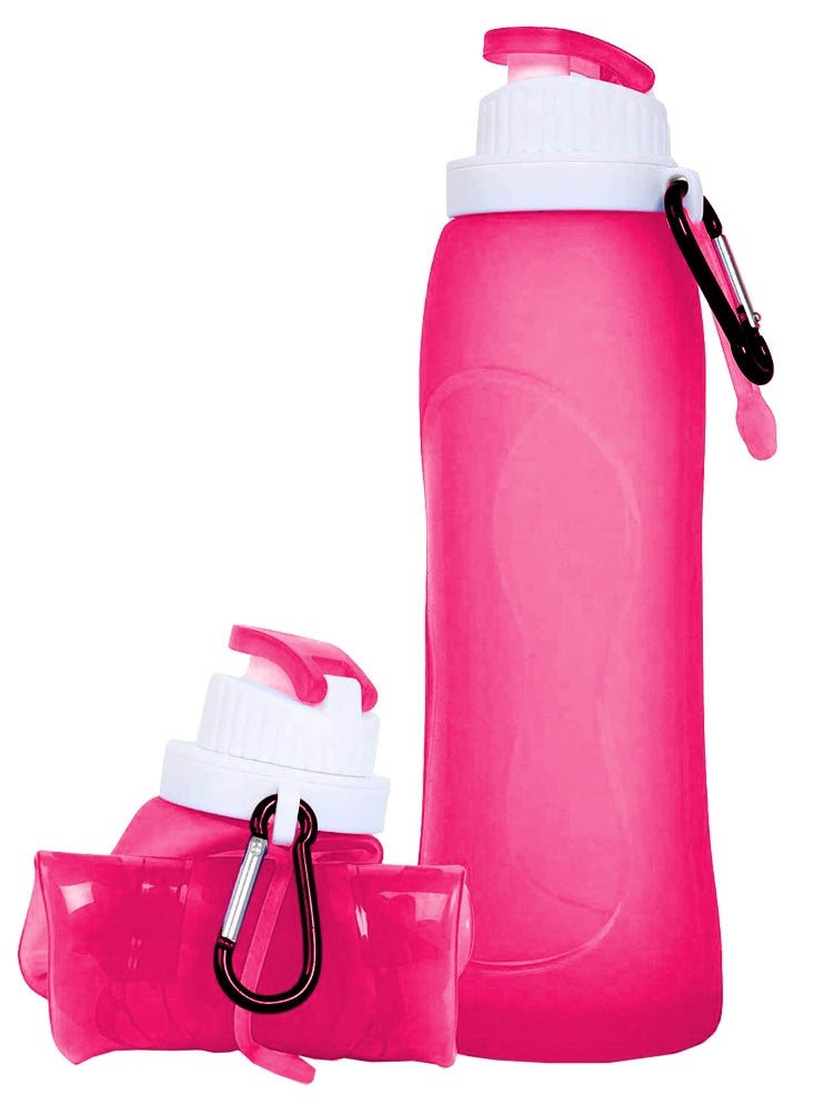Elite Collapsible Silicone Sports Water Bottle 500 ml Blue color  - Image 4