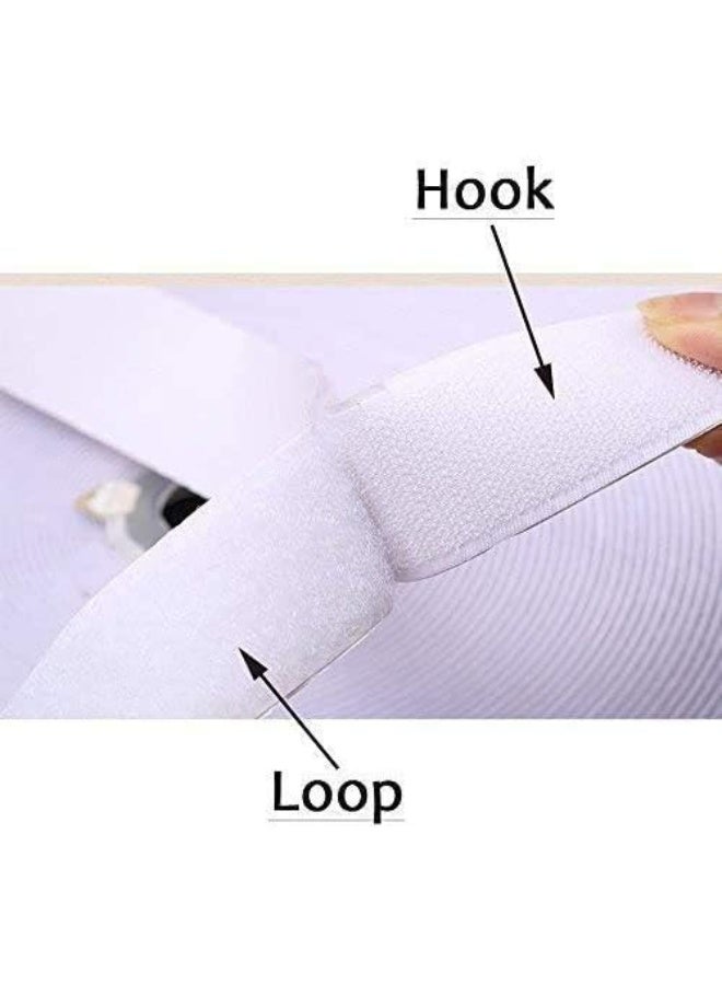 Generic Hook and Loop Tape 10M x 2CM - Heavy Duty Adhesive Velcro Strips - Reusable Sticky Back Fastening Tape for DIY, Crafts, Home (White)  - Image 2