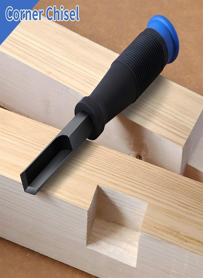 SYWAN Corner Chisel, 90° Square Mortise Chisel 8mm 12mm Hinge Recess Corner Wood Chisel Woodworking Tools for Cutting Square Mortised, Door Installation, Wood Carving, Framing, 2Pcs - Image 3