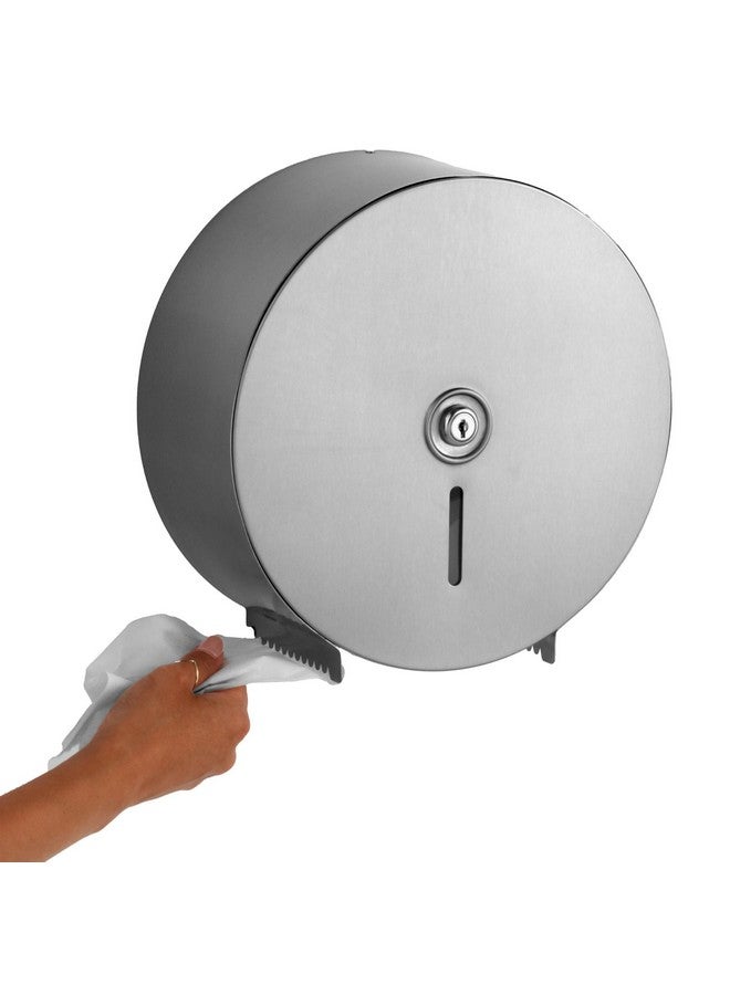 Bobrick Single Jumbo-Roll Surface-Mounted Toilet Tissue Dispenser, Satin-Finish Stainless Steel, ADA Compliant, Secure Locking Design, Versatile Roll Compatibility, Durable & Easy-Load Mechanism (Model B-2890) - Image 1