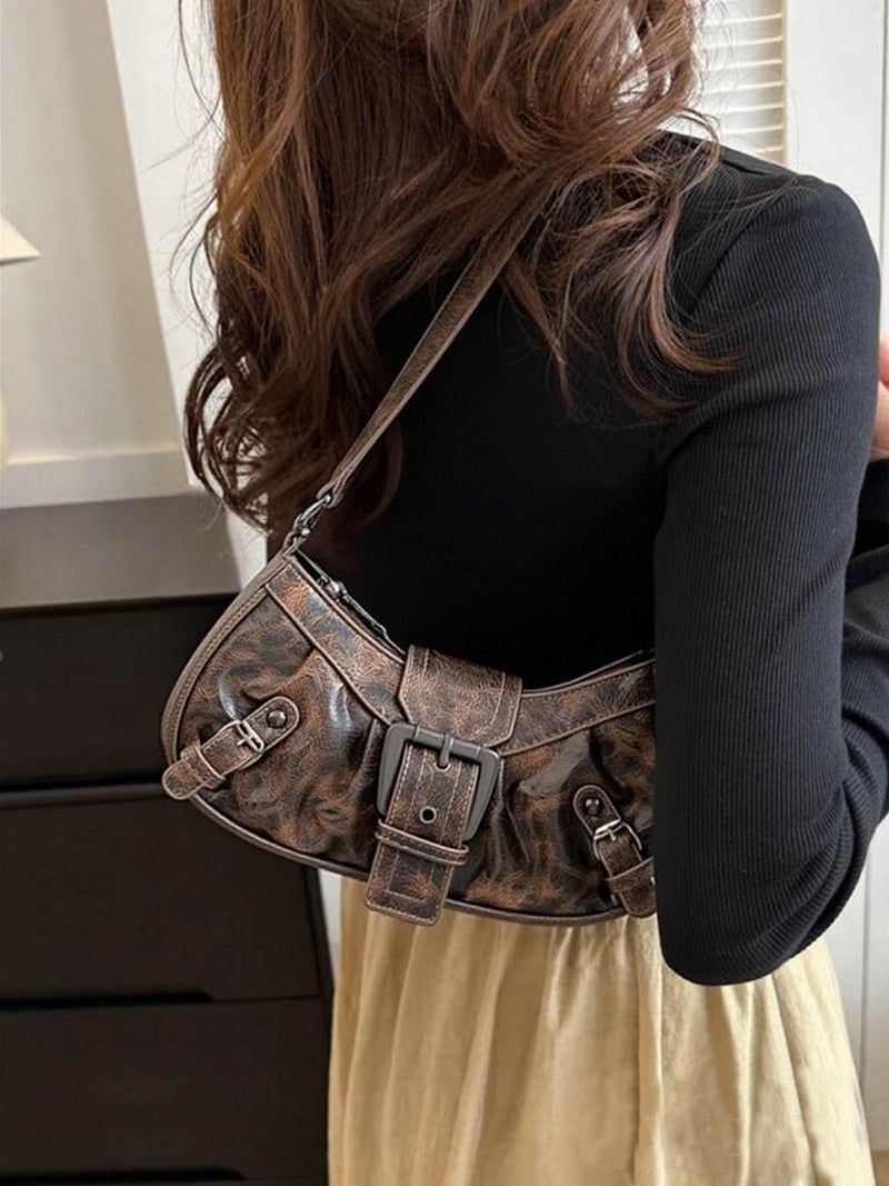 Geelyda Y2K Shoulder Bag PU Leather Hobo Bags for Women, Small Clutch Purses Going Out Top Handle Purse - Image 3