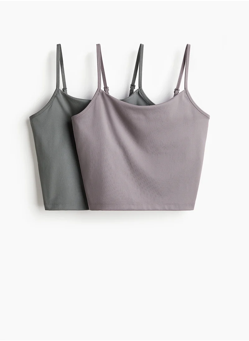 H&M 2-Pack Integral-Bra Sports Tops