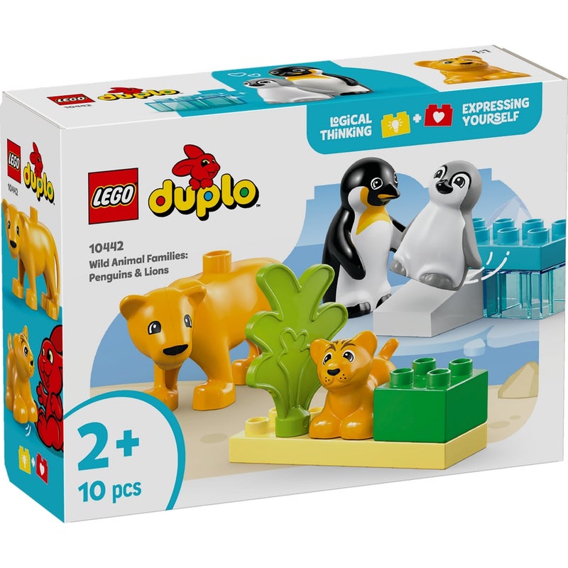 LEGO - Duplo Wild Animal Families Penguins & Lions 10 Pieces - 10442 - Image 1
