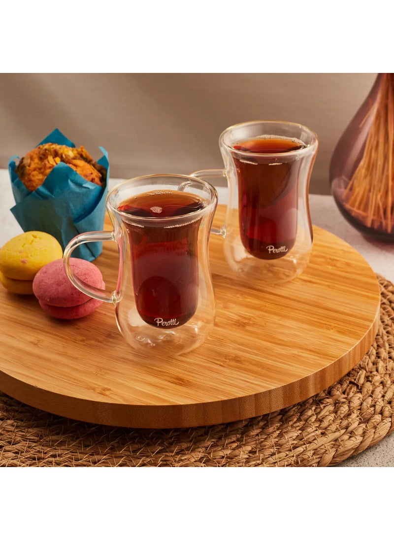 PEROTTI Double Wall Cup Tea Glass 2 Pieces  - Image 1