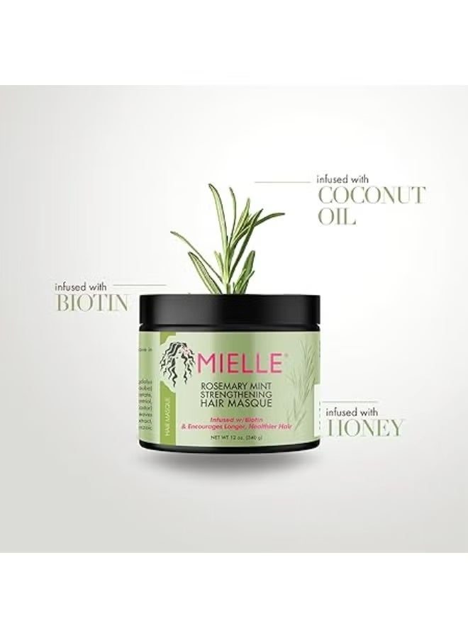 MIELLE Rosemary Mint Complete Hair Kit- Hair Oil 59ml And Shampoo 355ml, and Conditioner 355ml And Hair Masque 340gm - Image 3