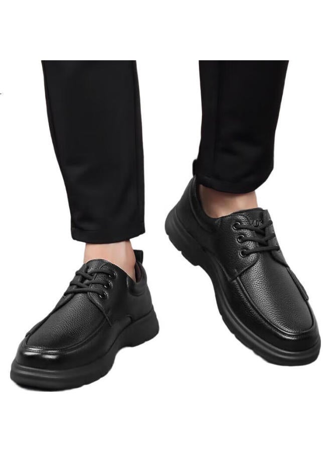 Egchi Men'S Business Casual Shoes Top Layer Cowhide Work Driving Shoes Men J7275 Black 40 - Image 3