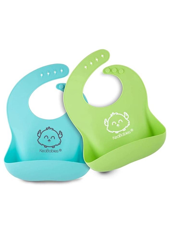 KeaBabies baby bibs made of silicone to be lightweight and soft so baby can feel comfortable 