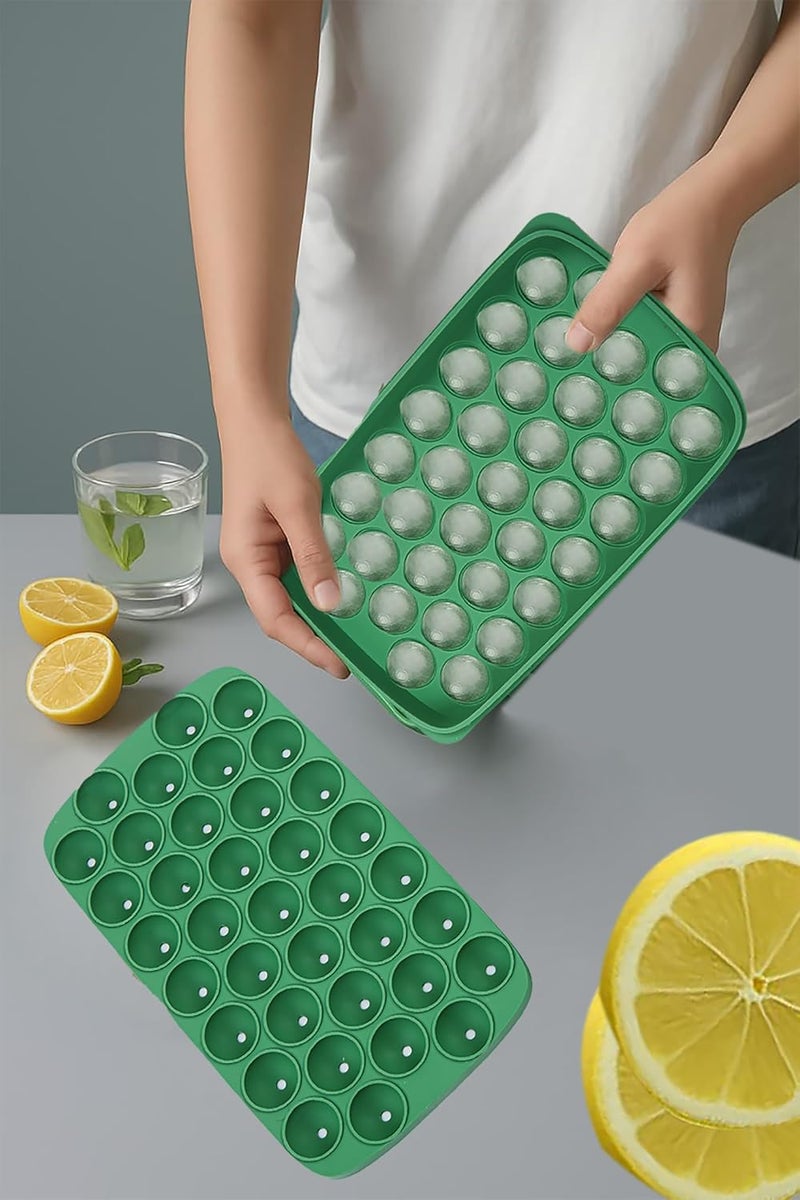 Greeya Ice Cube Tray - BPA Free Silicone Flexible Easy Release 37 Ball Ice Cube Maker - Reusable Silicone Ice Trays for Freezer - Image 2