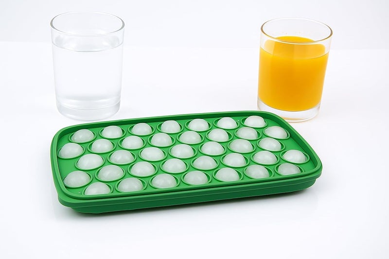 Greeya Ice Cube Tray - BPA Free Silicone Flexible Easy Release 37 Ball Ice Cube Maker - Reusable Silicone Ice Trays for Freezer - Image 3