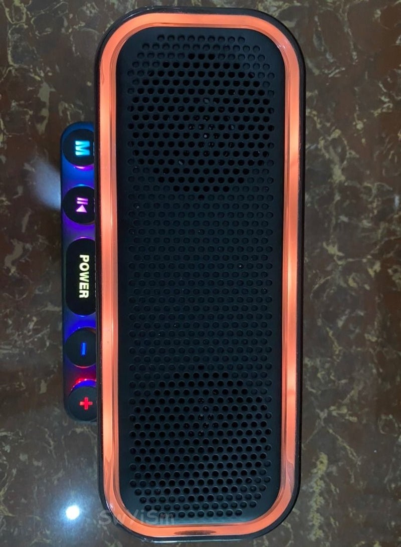 Portable Transparent Luminous Colorful RGB Dazzling Desktop Card Audio Double Trumpet Mechanical Button Smart Bluetooth Speaker - Image 4