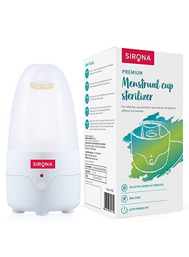 Sirona Reusable Menstrual Cup For Women Large With Natural Menstrual Cup Wash 100 Ml & Menstrual Cup Sterilizer ; Clean Your Period Cup Effortlessly Kills 99% Of Germs In 3 Minutes - Image 3