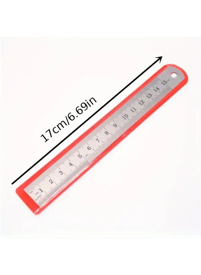 1pc Stainless Steel Ruler 7 87 Inch Metal Measuring Tool - Image 4