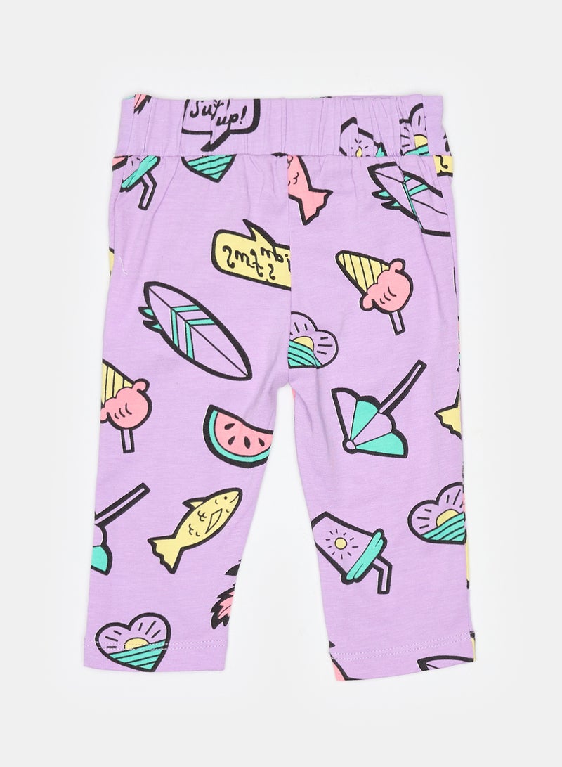 Panco Baby Girls SURF UP Multicolored Patterned Tights - Image 2