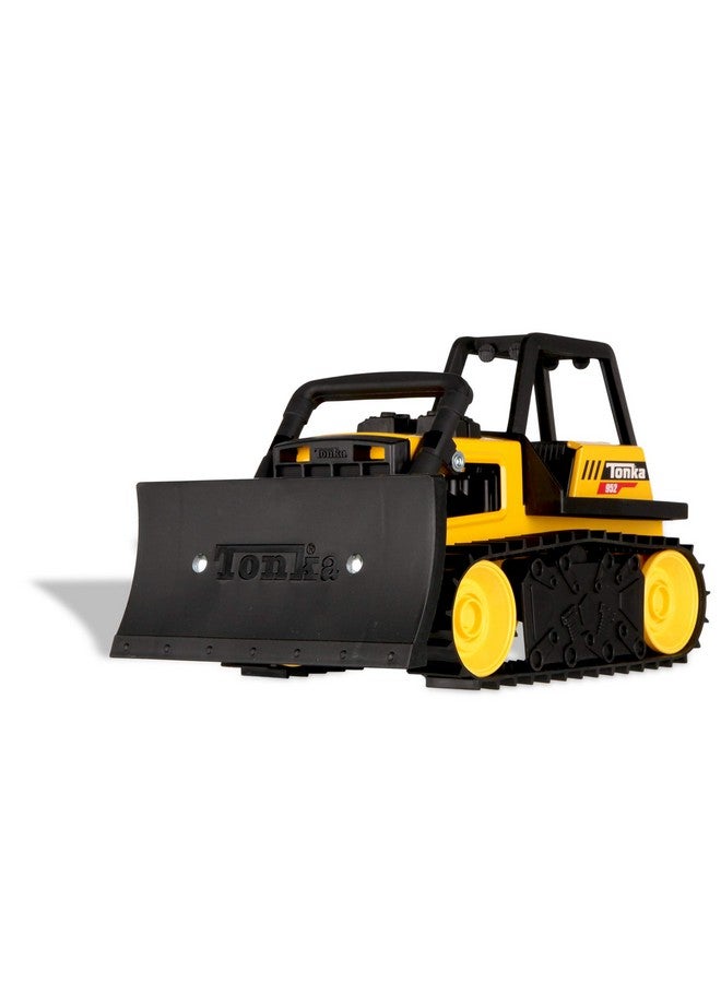 تونكا جرافة فولاذية كلاسيكية مصنوعة من الفولاذ والبلاستيك القوي، شاحنة بناء لعبة تعمل بالاحتكاك باللون الأصفر، للأعمار من 3 سنوات فما فوق للأولاد والبنات، والأطفال، والأطفال الصغار، هدايا عيد الميلاد - Image 4