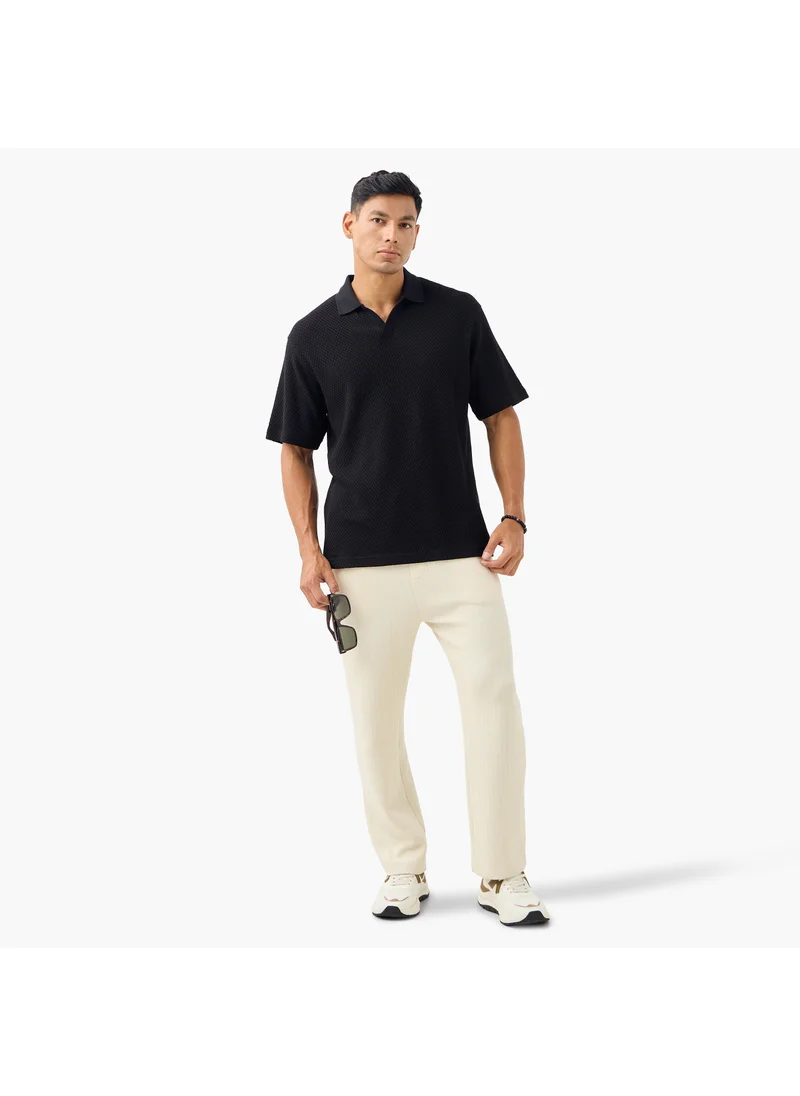 Iconic Textured Polo T-shirt