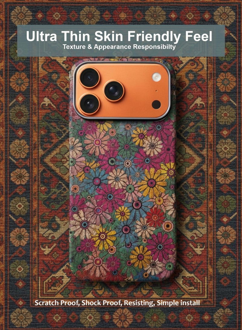 جراب حماية خلفي من الجلد بنقشة عرقية لهاتف آيفون 17 برو ماكس - مقاوم للصدمات، مضاد لبصمات الأصابع، غطاء خلفي ناعم لطيف على البشرة، يوفر حماية خلفية متينة، تصميم أنيق. - Image 5