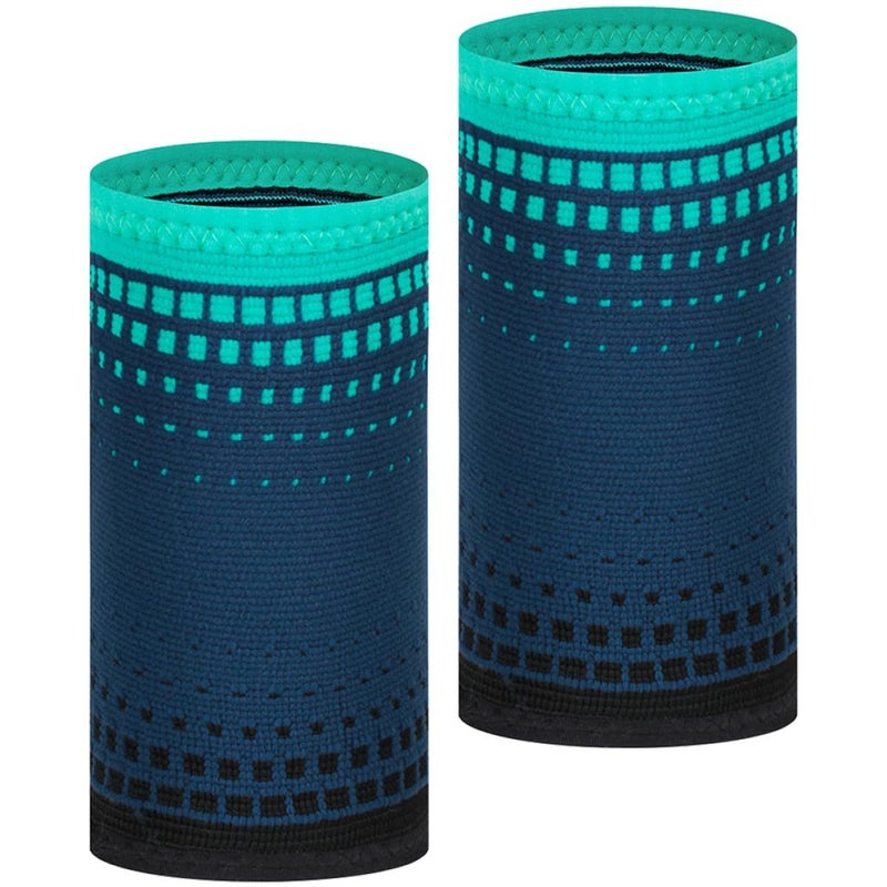 Navy Blue Compression Wrist Sleeves 2 Pack Wear Resistant Support For Sports Gym Fitness - Image 2