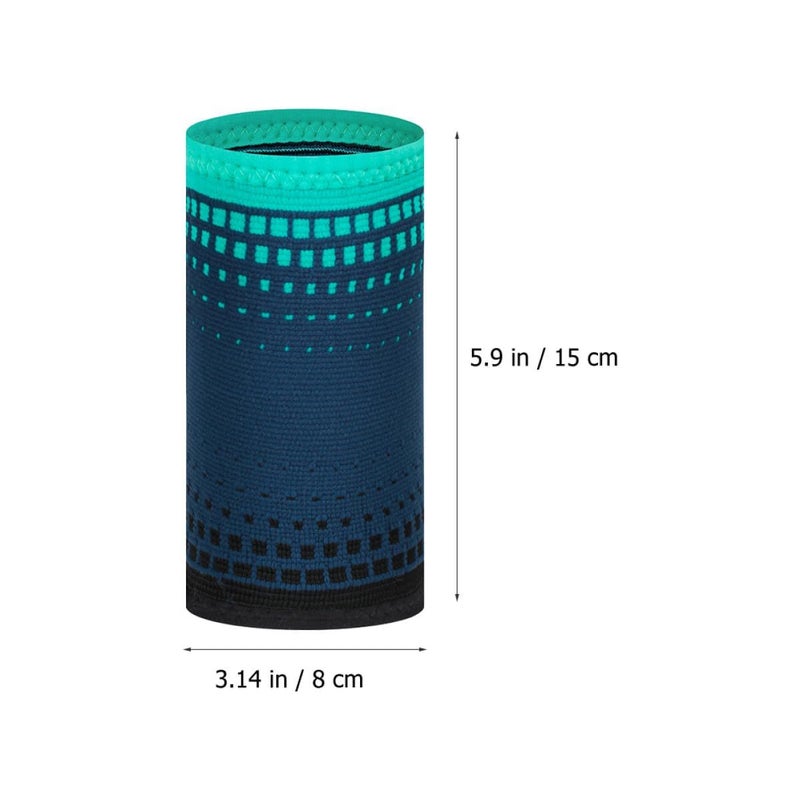 Navy Blue Compression Wrist Sleeves 2 Pack Wear Resistant Support For Sports Gym Fitness - Image 3