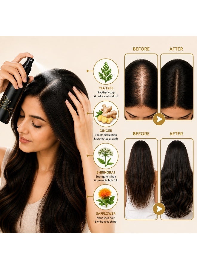 Roze Botonical Hair Growth Serum | Stops Hair Fall | Boost New Hair Growth | Guaranteed results from 30 days | 500ml - Image 3