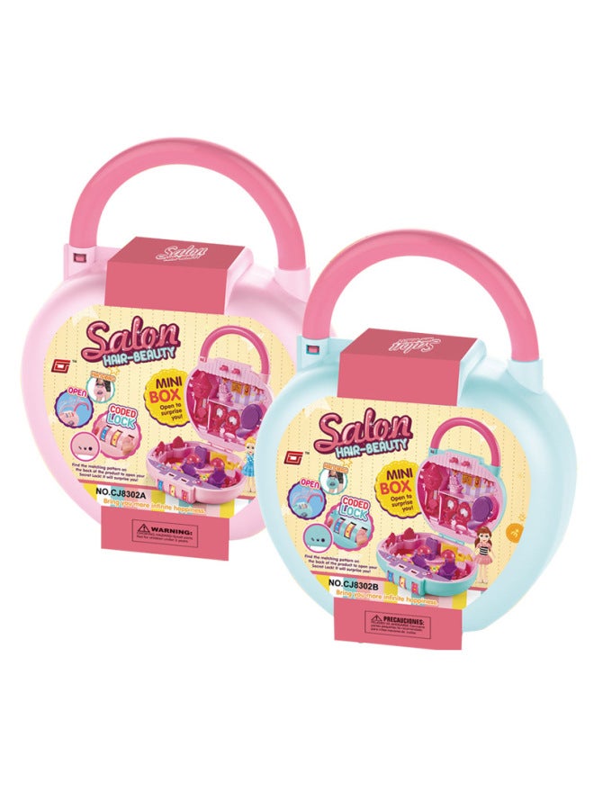 لعب البيت اللعب صالون الشعر المشهد حقيبة الأطفال مجموعة اللعب ألعاب الدمى بالجملة-المواصفات: CJ8302B - Image 5